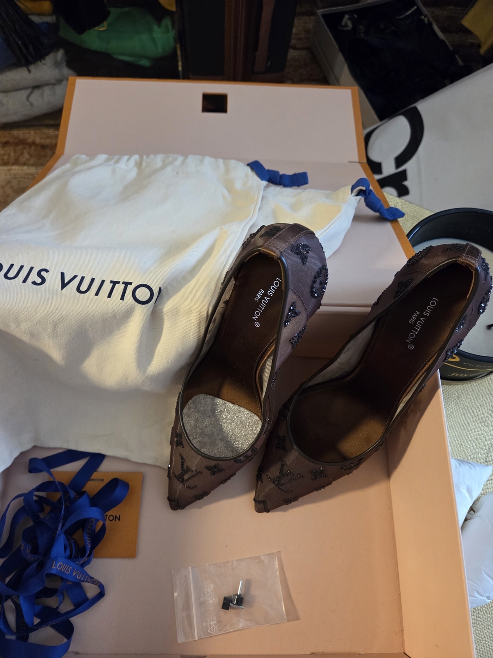 Authentic Louis Vuitton Brown Gala Pump - Picture 9 of 15